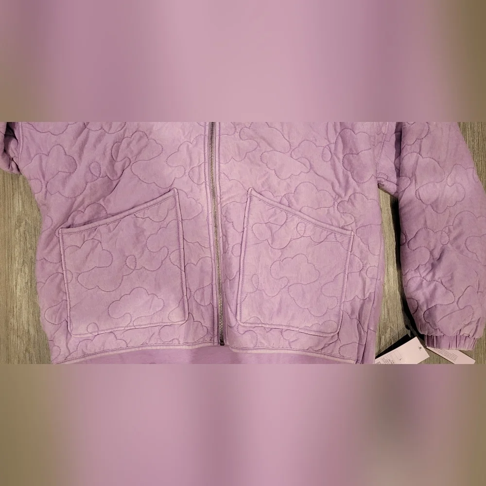 Size Large | Purple Wild Fable Quilted Unisex Jacket w/ zip-up pockets & hood - Picture 5 of 6
